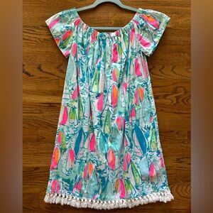 Lilly Pulitzer Beach and Bae print off the shoulder dress. Size small.
